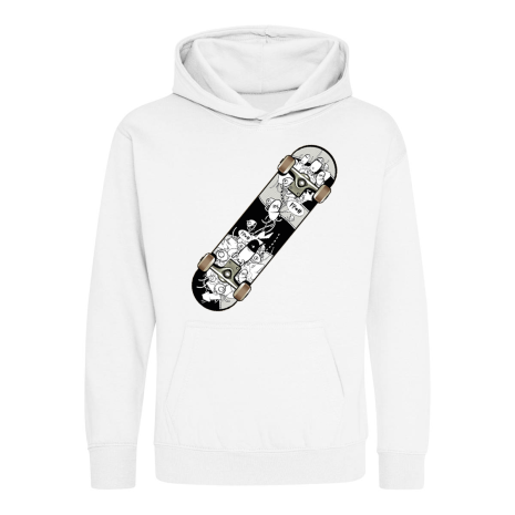 hOODIE (TORSO) WIT SKATEBOORD